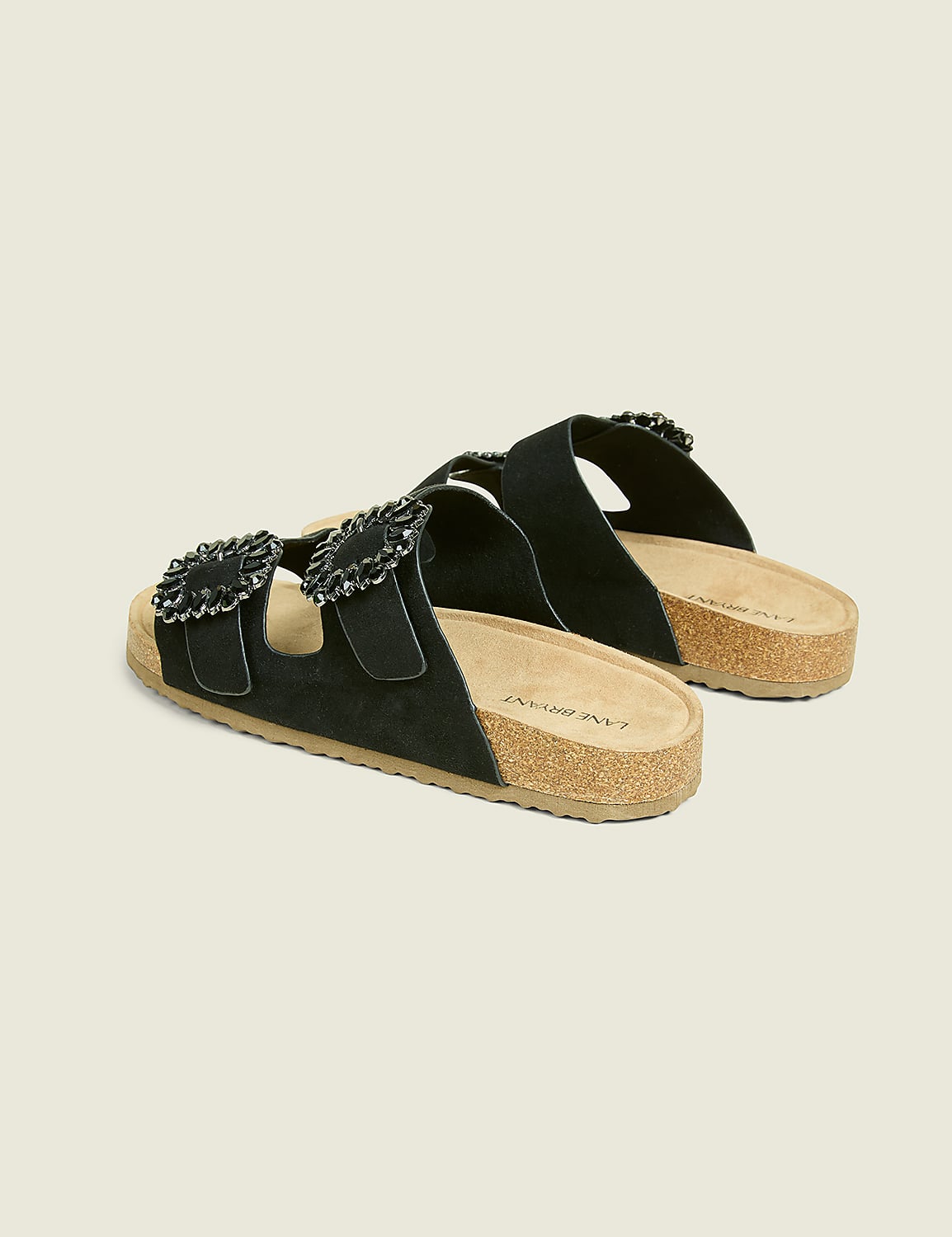 Dream Cloud Faux-Suede Embellished Slip-On Sandal Product Image 2