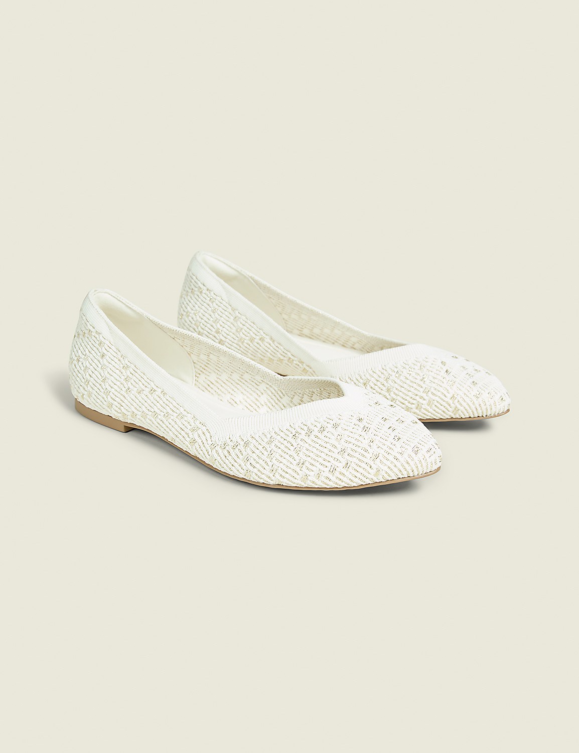 Stretch Knit Pointed Toe Ballet Flat Product Image 1
