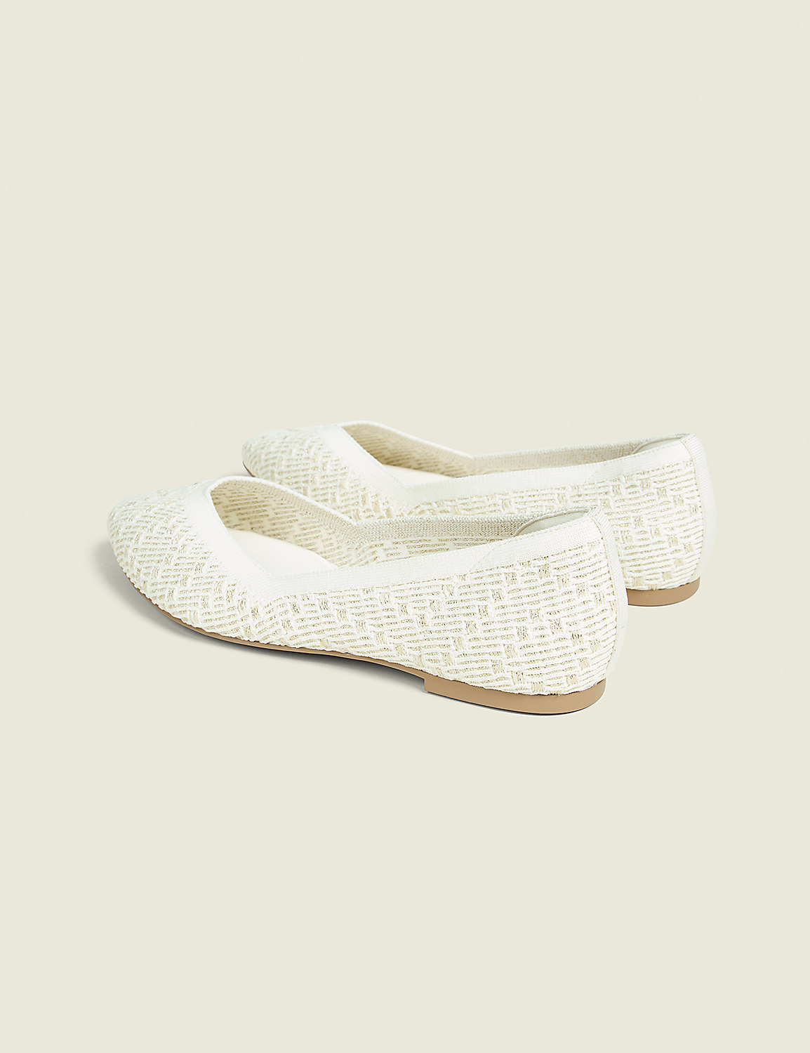 Stretch Knit Pointed Toe Ballet Flat Product Image 2
