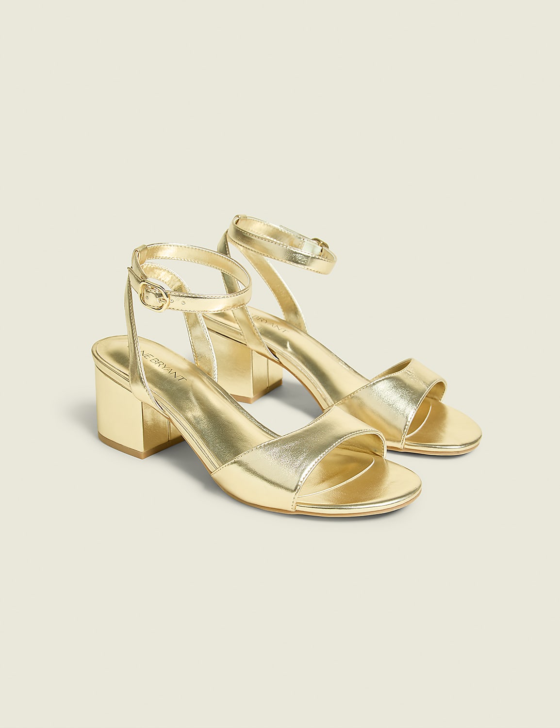 Dream Cloud Metallic Strappy Low Block Heel Product Image 1