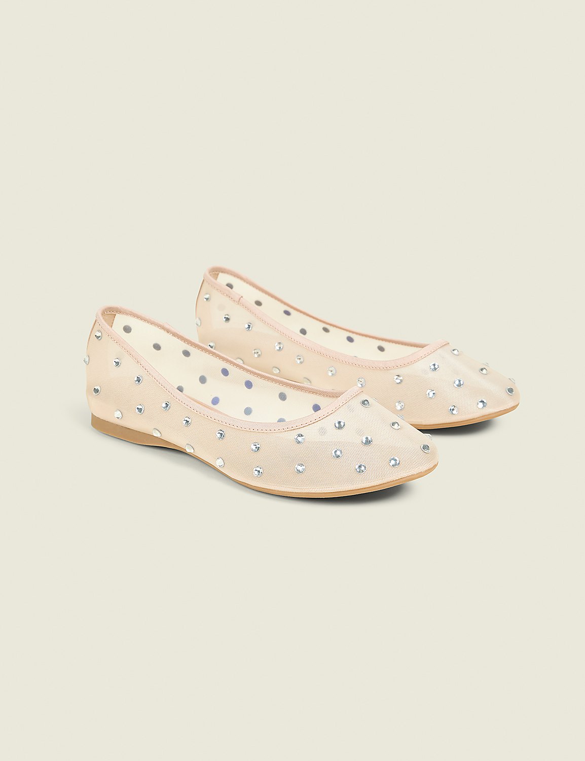 Dream Cloud Mesh Rhinestone Ballet Flat Product Image 1