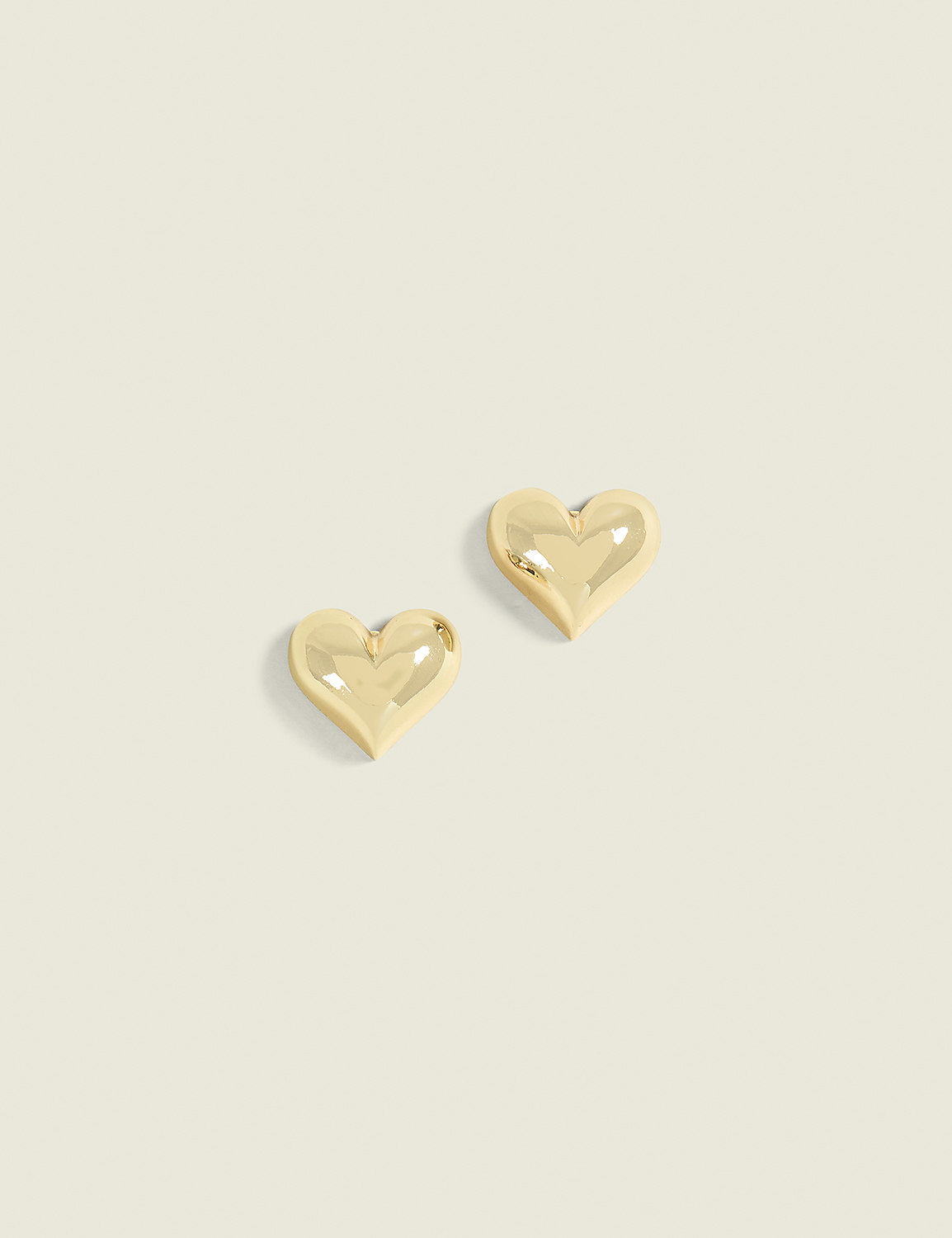 Goldtone Metal Heart Earrings Product Image 1