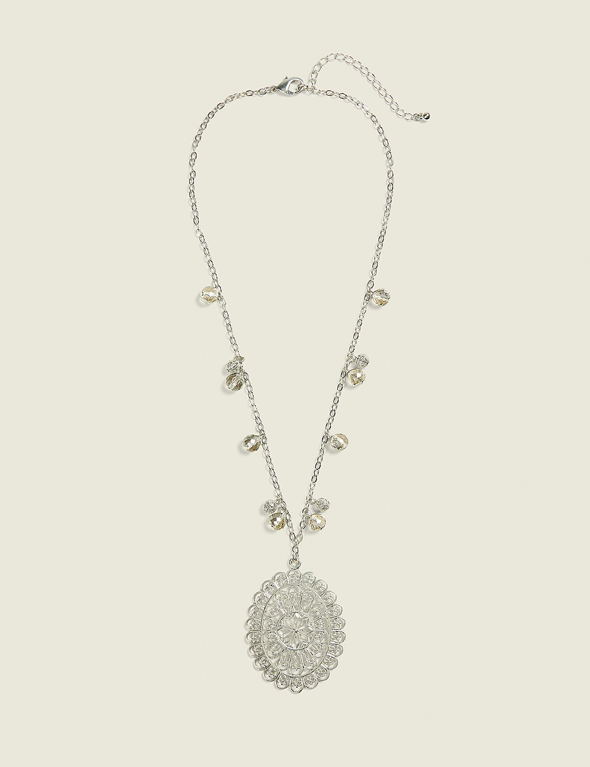 Silvertone Western Filigree Single-Row Necklace Product Image 1
