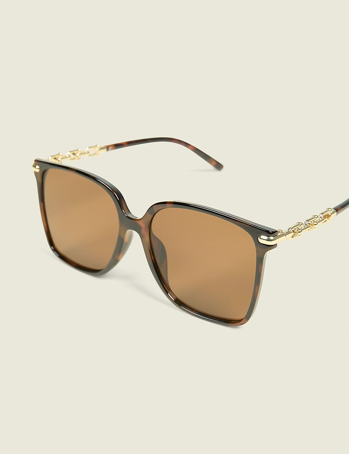 Tort Chain Square Sunglasses Product Image 1