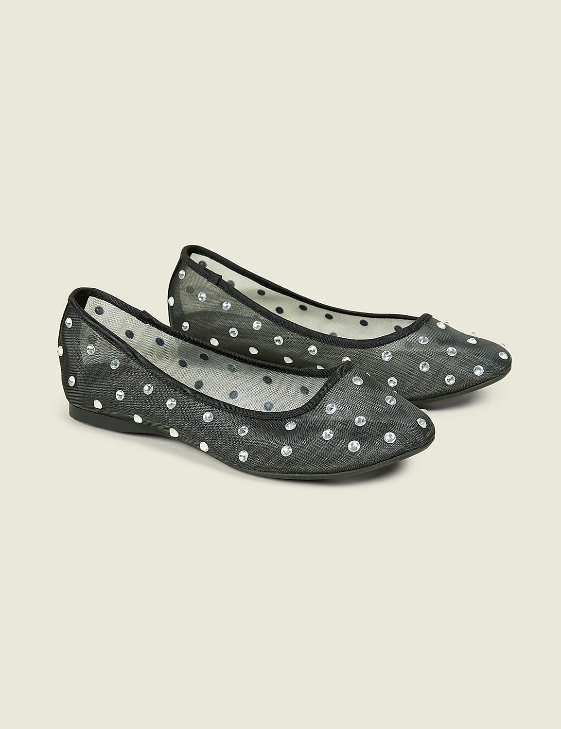 Dream Cloud Mesh Rhinestone Ballet Flat Product Image 1