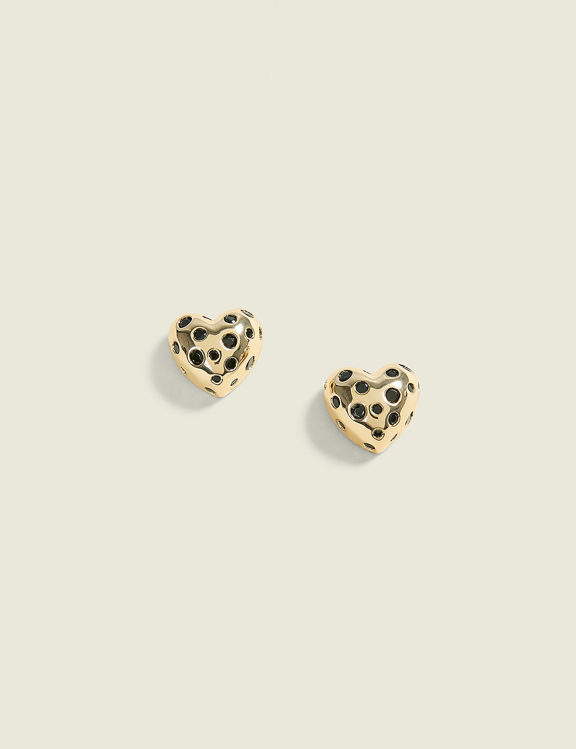 Heart Button Earrings Product Image 1