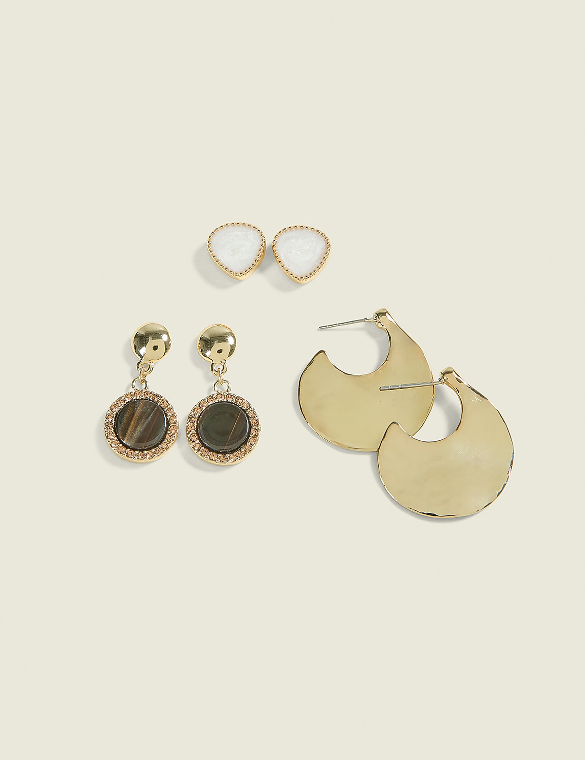 Brown Marbled Earring 3-Pack Product Image 1