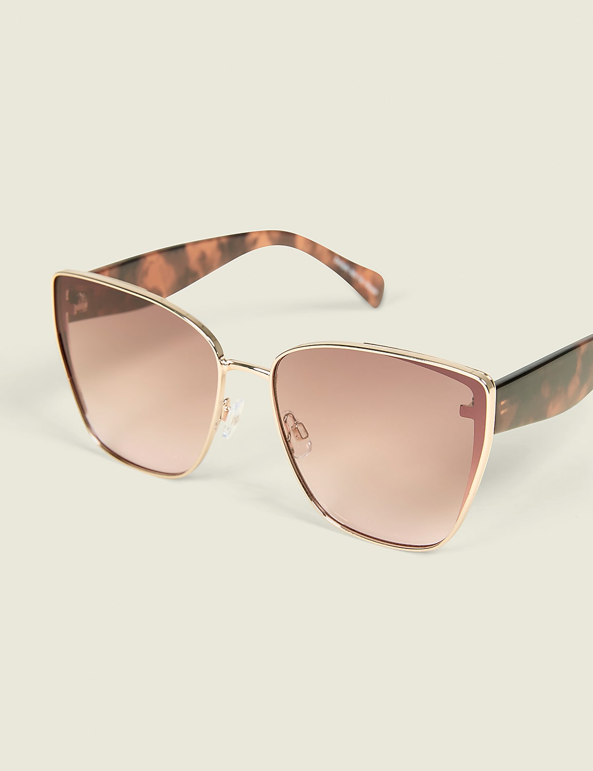 Gold Metal Frame Cateye Sunglasses Product Image 1