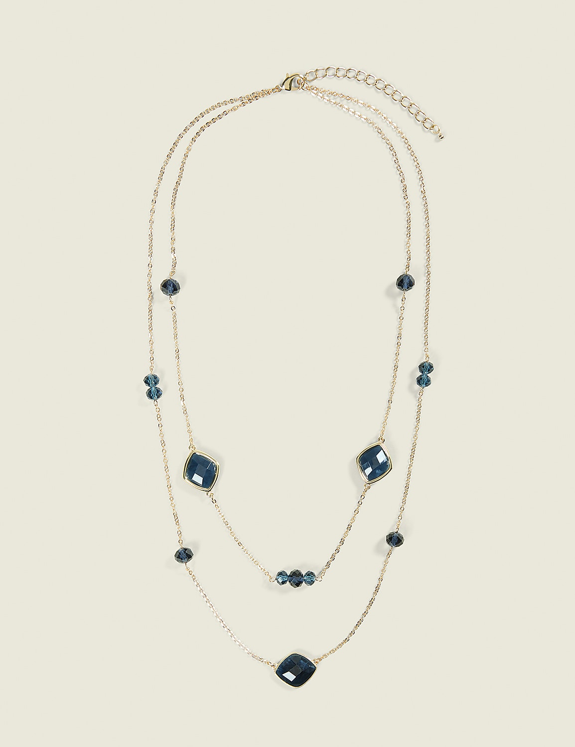 Navy Stone Multi Row Necklace Product Image 1