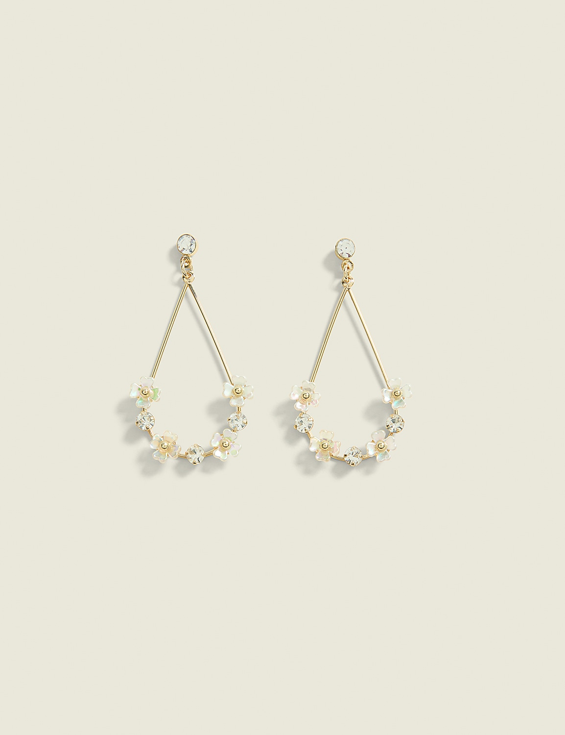 Mini Flower Teardrop Earrings Product Image 1