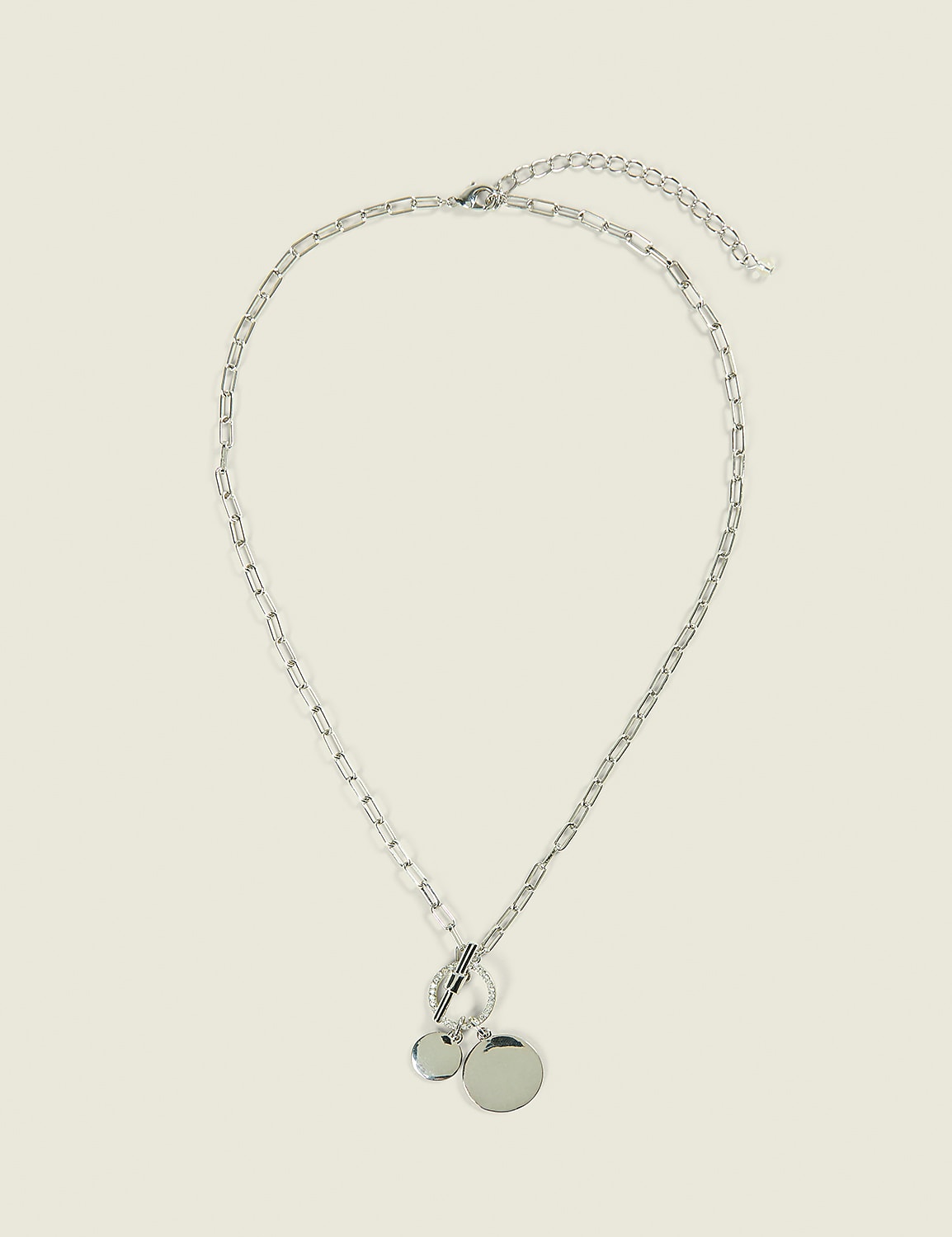 Silver Paperchain Charm Necklace Product Image 1