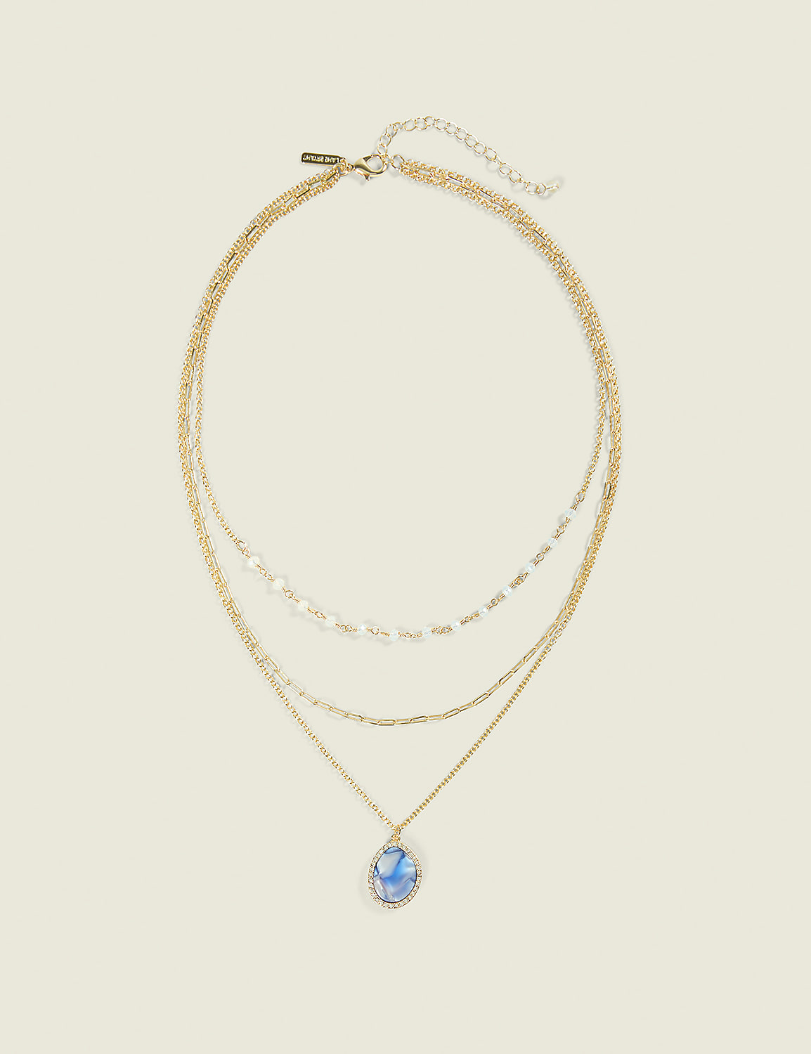 Blue Marble Multi Row Necklace Product Image 1