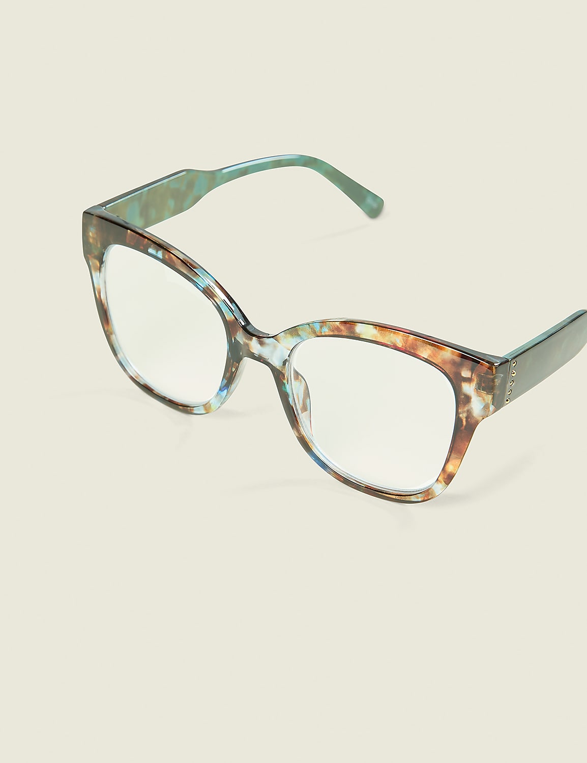 Tortoiseshell Square Reader Glasses Product Image 1