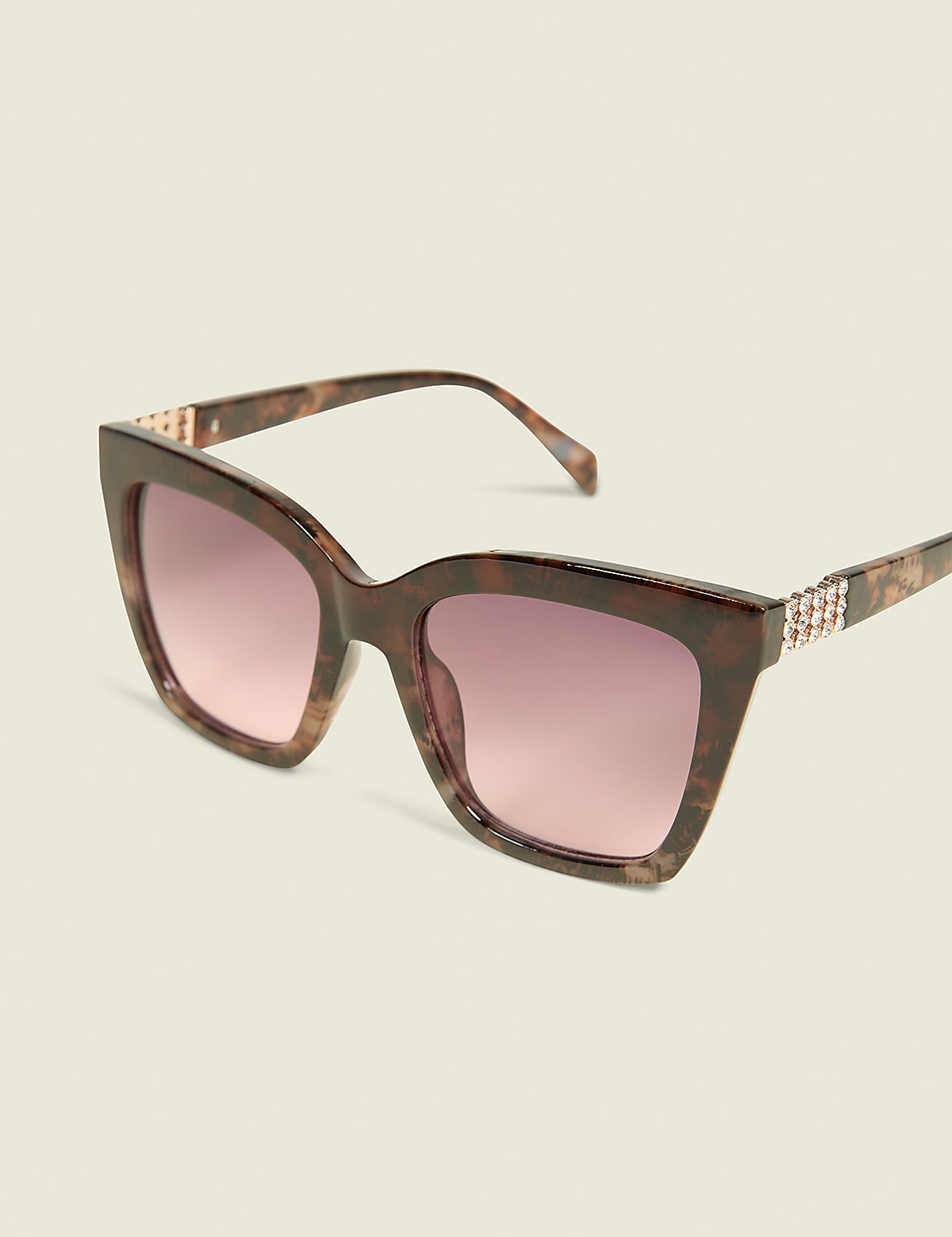 Tortoiseshell Ombre & Embellished Sunglasses Product Image 1