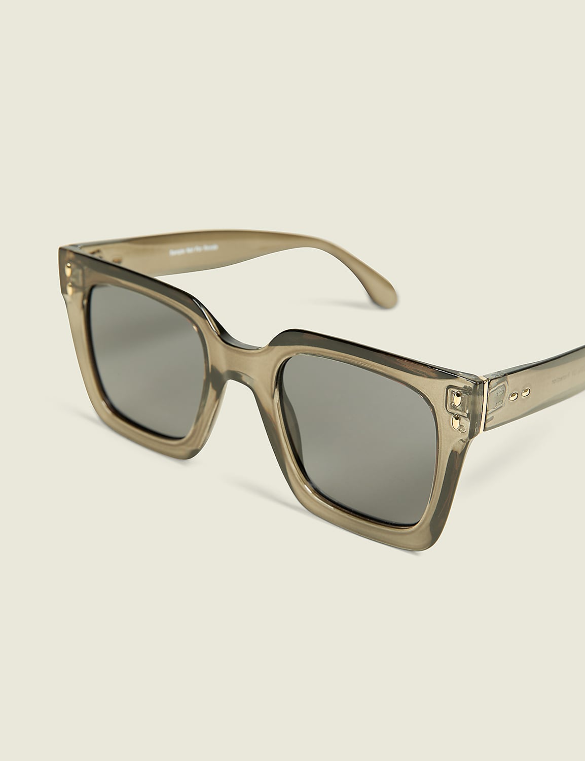 Translucent Green Square Sunglasses Product Image 1