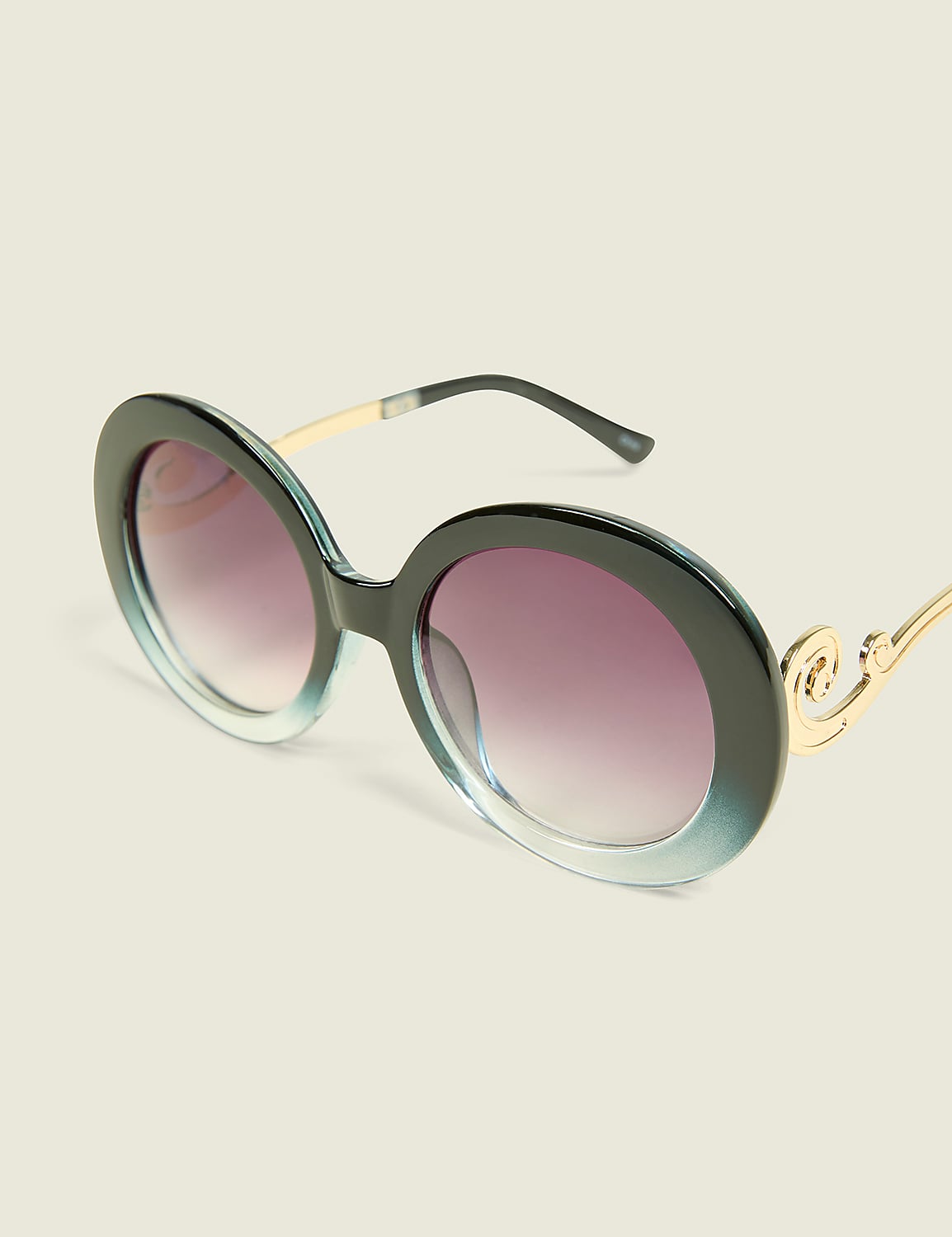 Blue Ombre Circle Sunglasses Product Image 1