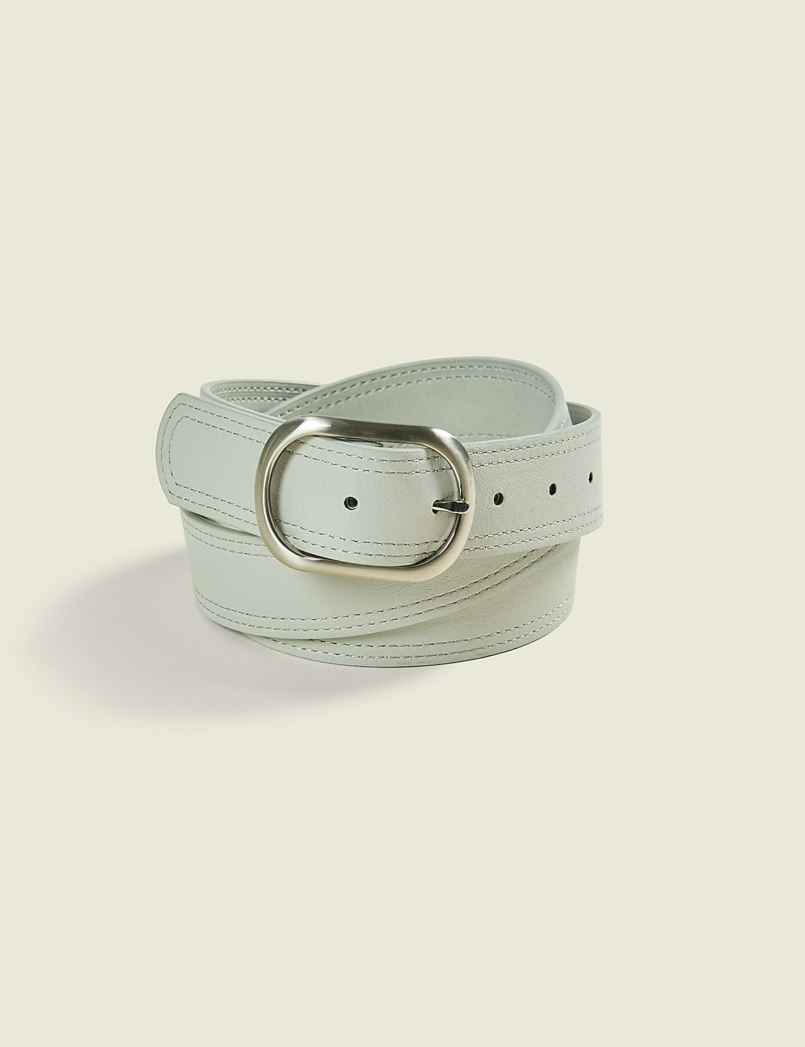 Faux-Suede Oval Buckle Belt Product Image 2