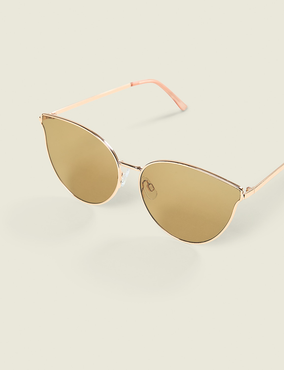Goldtone Metal Cateye Sunglasses Product Image 1