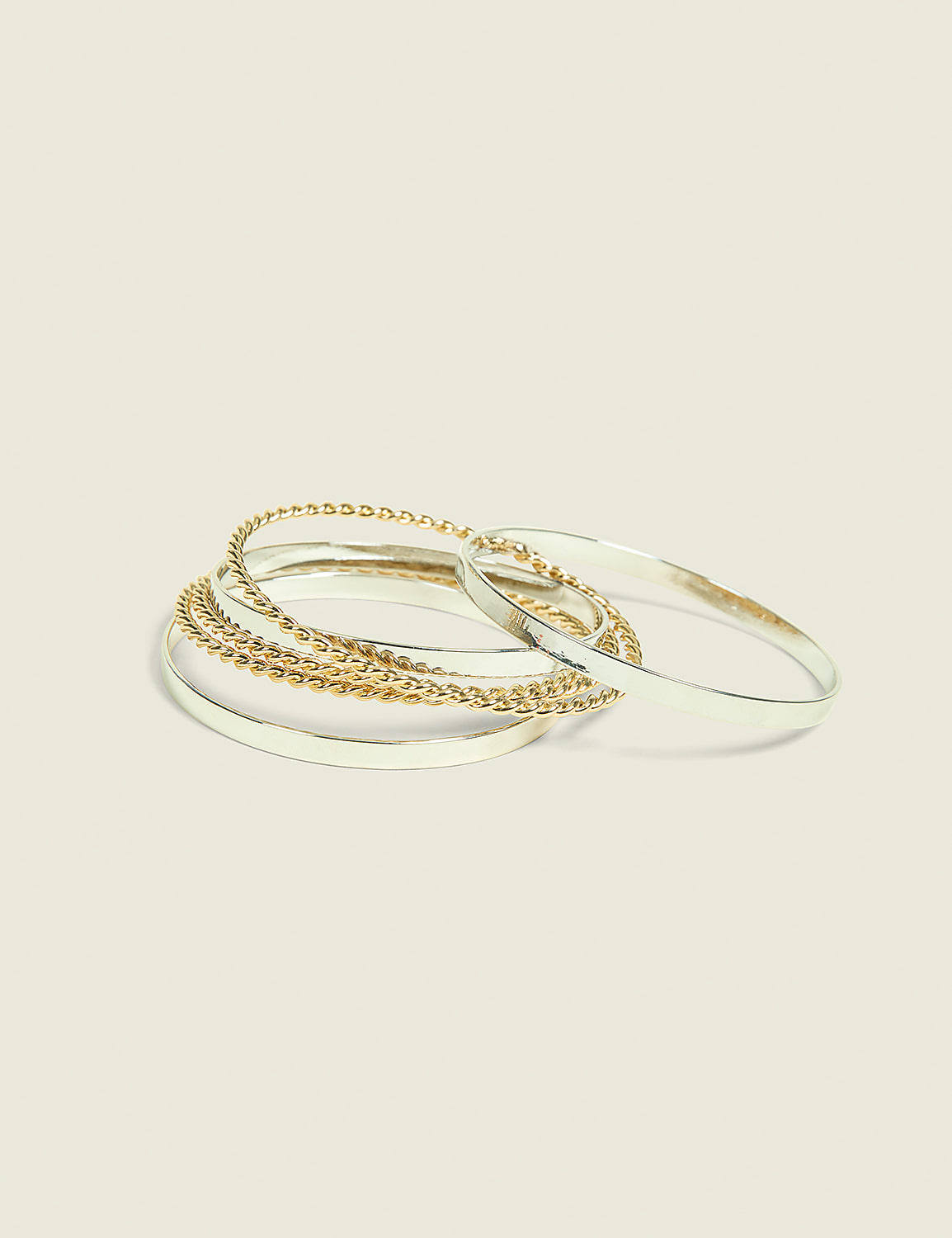 Textured Mixed Metal Bangle Se Product Image 1