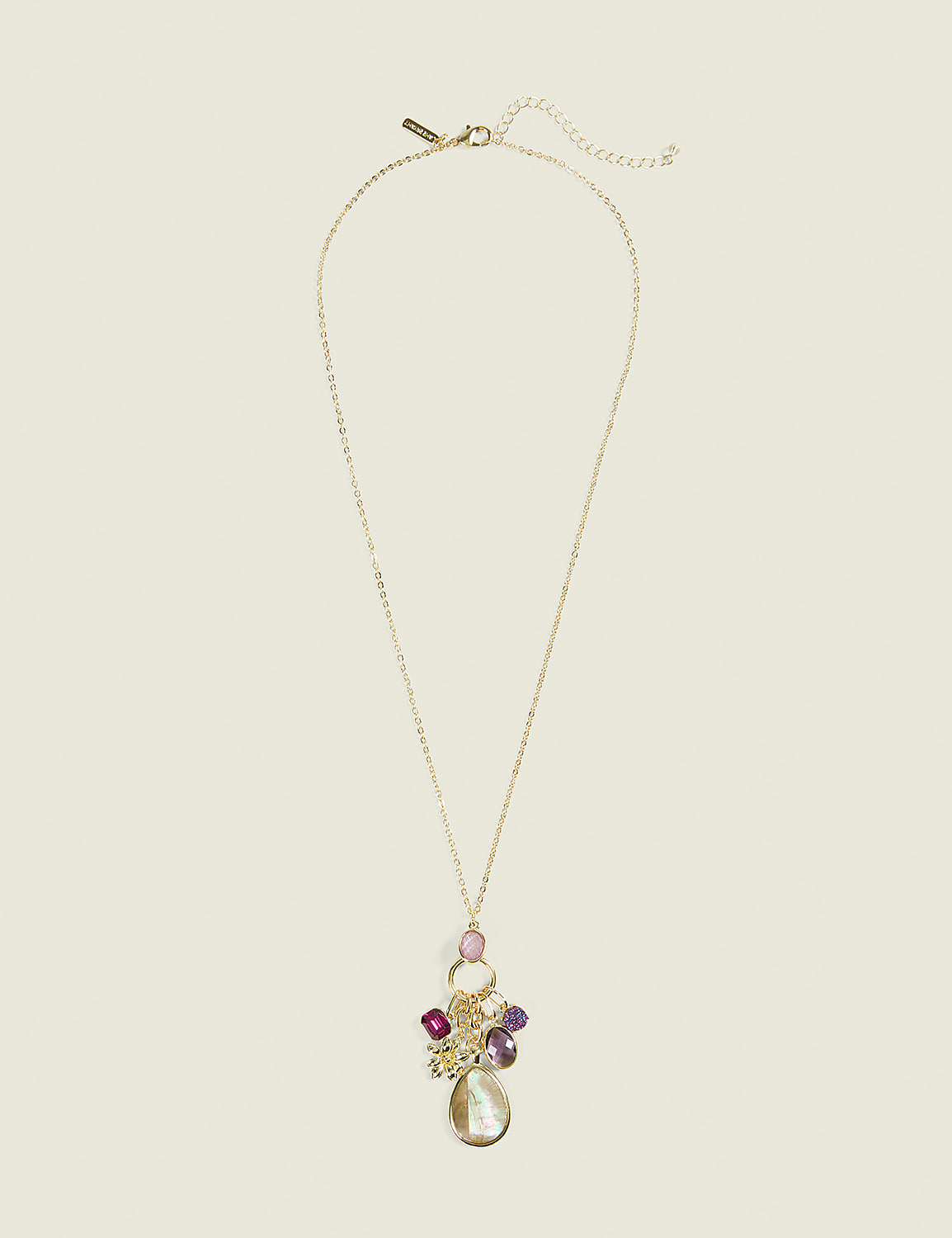 Purple Imitation Stone Charm Necklace Product Image 1