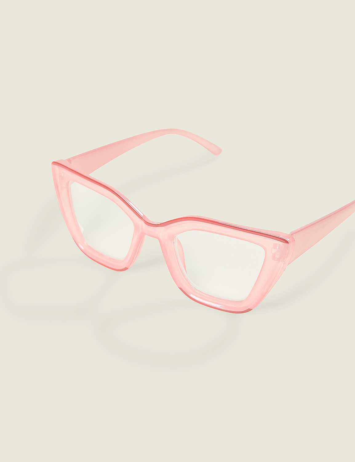 Pink Translucent Cateye Reading Glasses Product Image 1