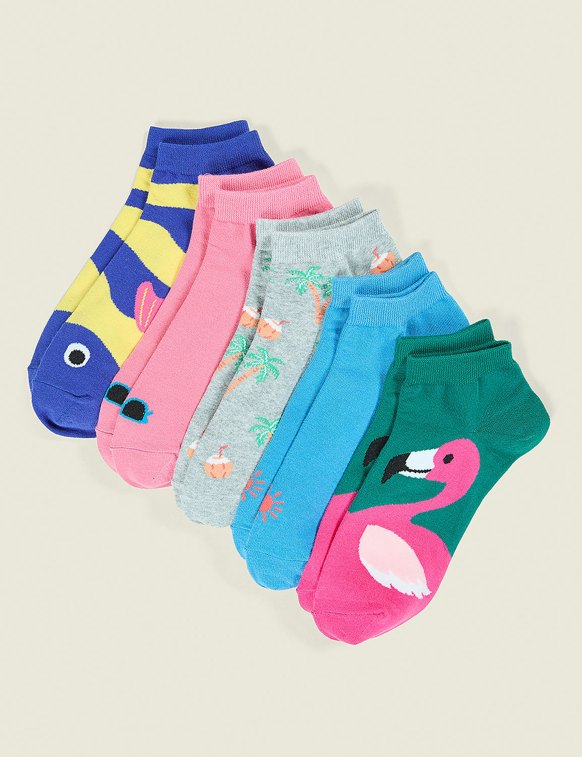 5-Pack Ankle Socks - Spring Break Product Image 1