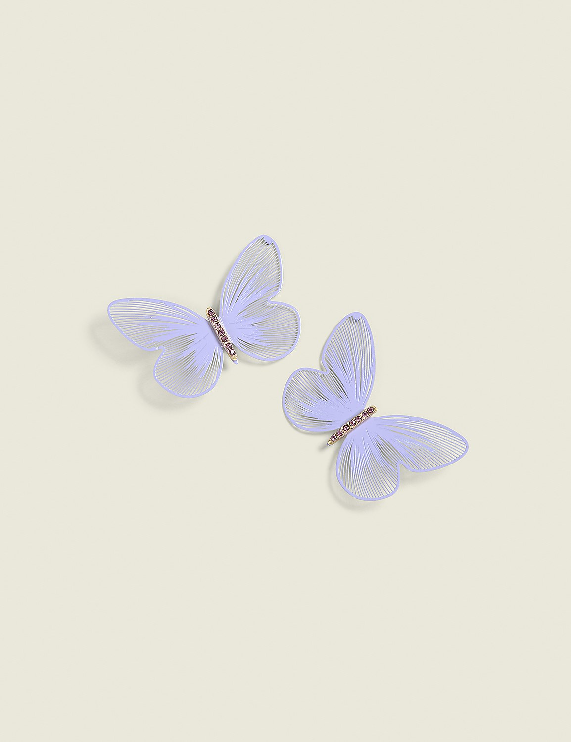 Purple Filagree Butterfly Earrings Product Image 1