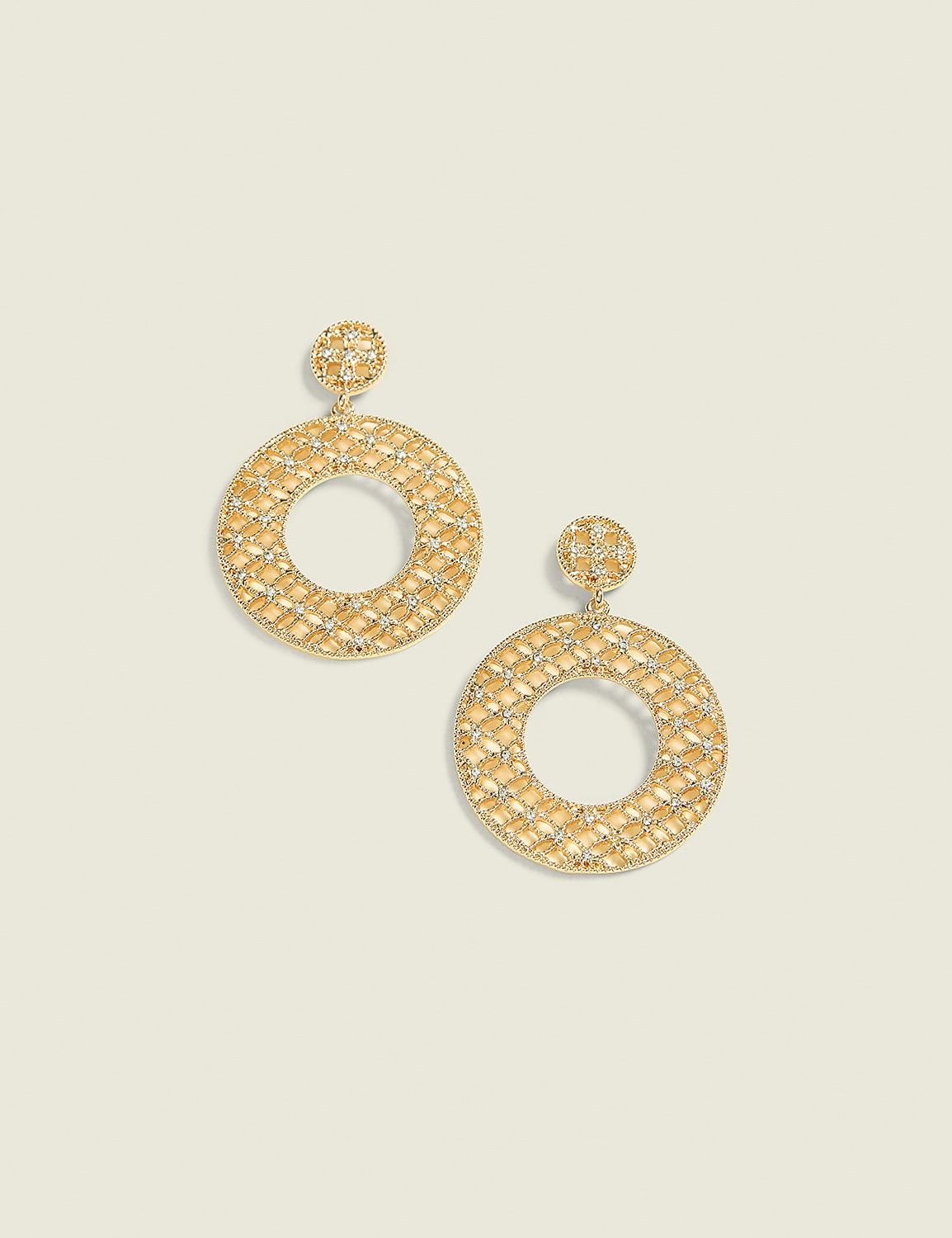 Filigree Circle Drop Earrings Product Image 1