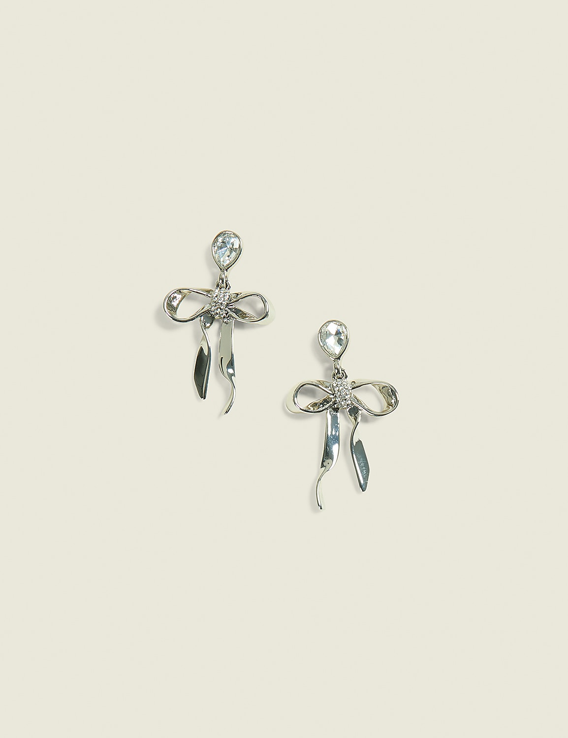 Flowy Bow Drop Earrings Product Image 1