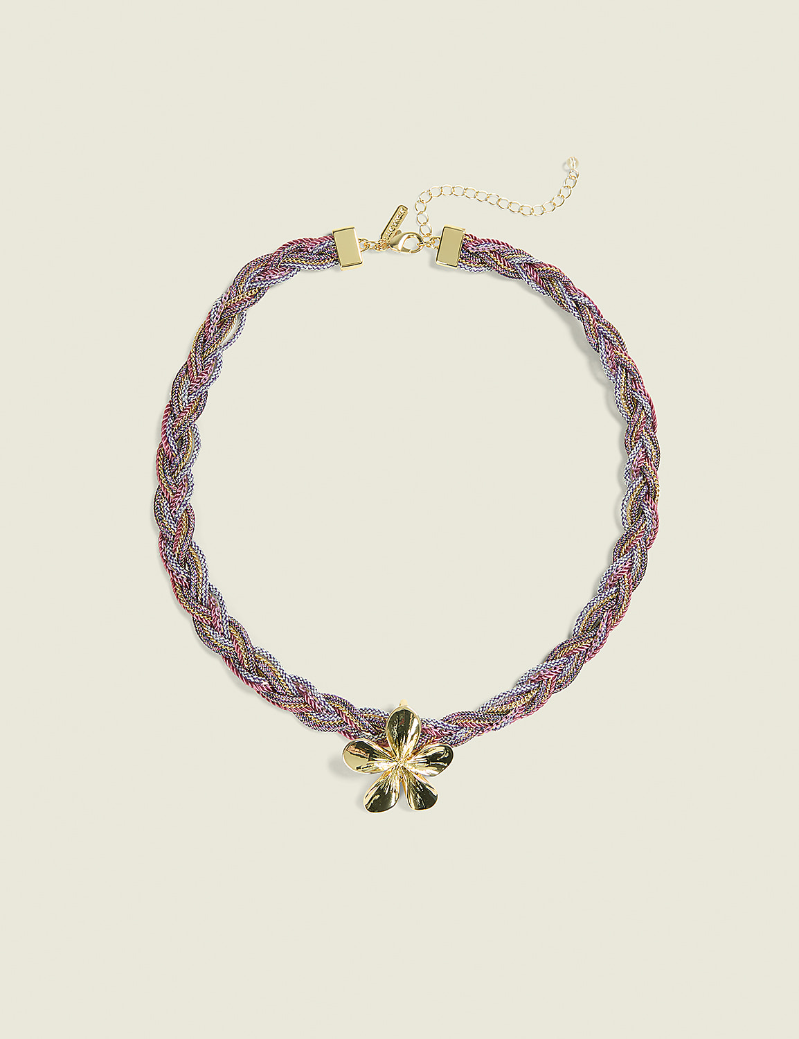 Braided Flower Statement Necklace Product Image 1