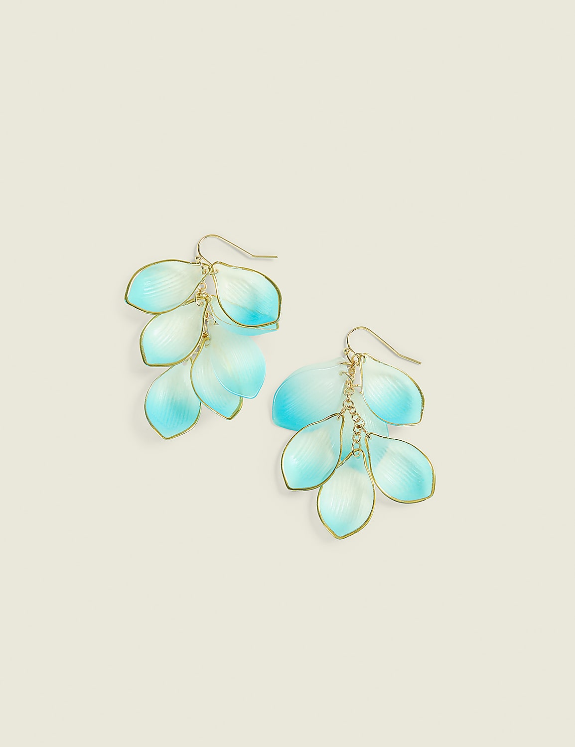 Turquoise Flowy Flower Drop Earrings Product Image 1