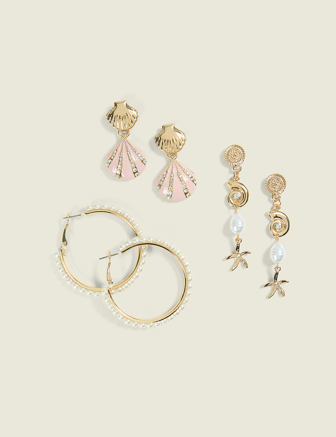 Neutral Coastal Earrings 3-Pack Product Image 1