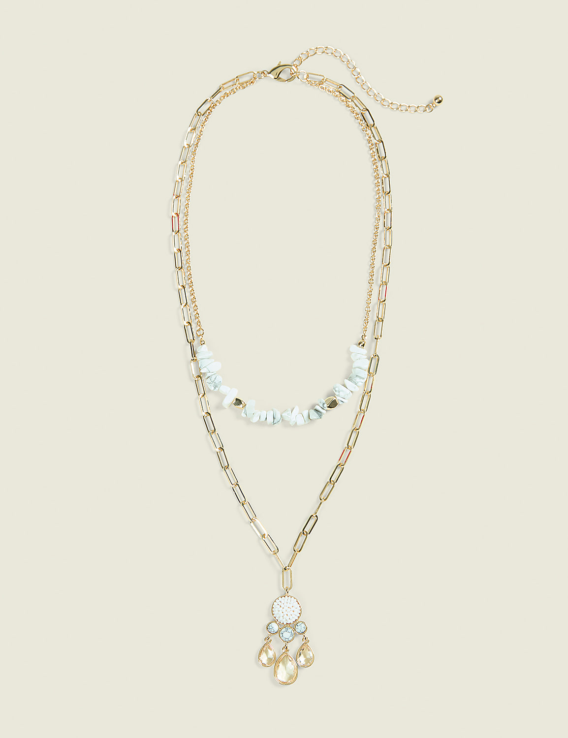 Shell & Tiered Tassel Multi-Row Necklace Product Image 1
