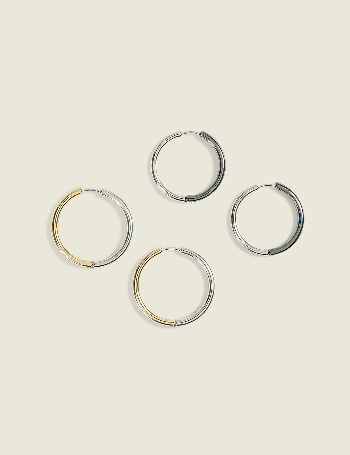Reversible Mixed Metal Hoops 2-Pack Product Image 1