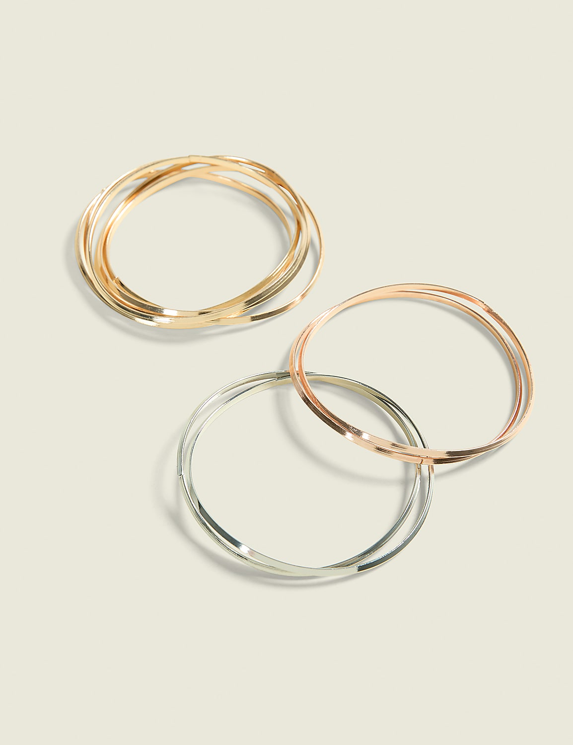 Mixed Metal Sleek Bangle Set Product Image 1