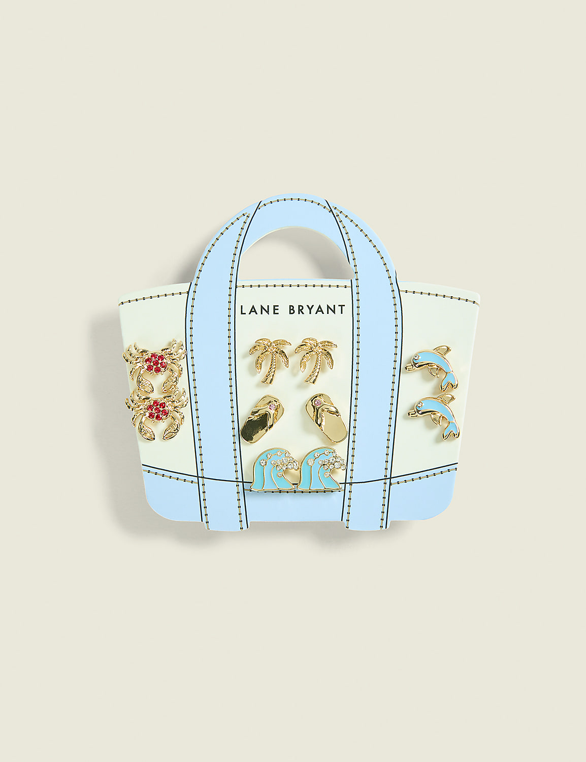 Beach Tote Earrings 6-Pack Product Image 1