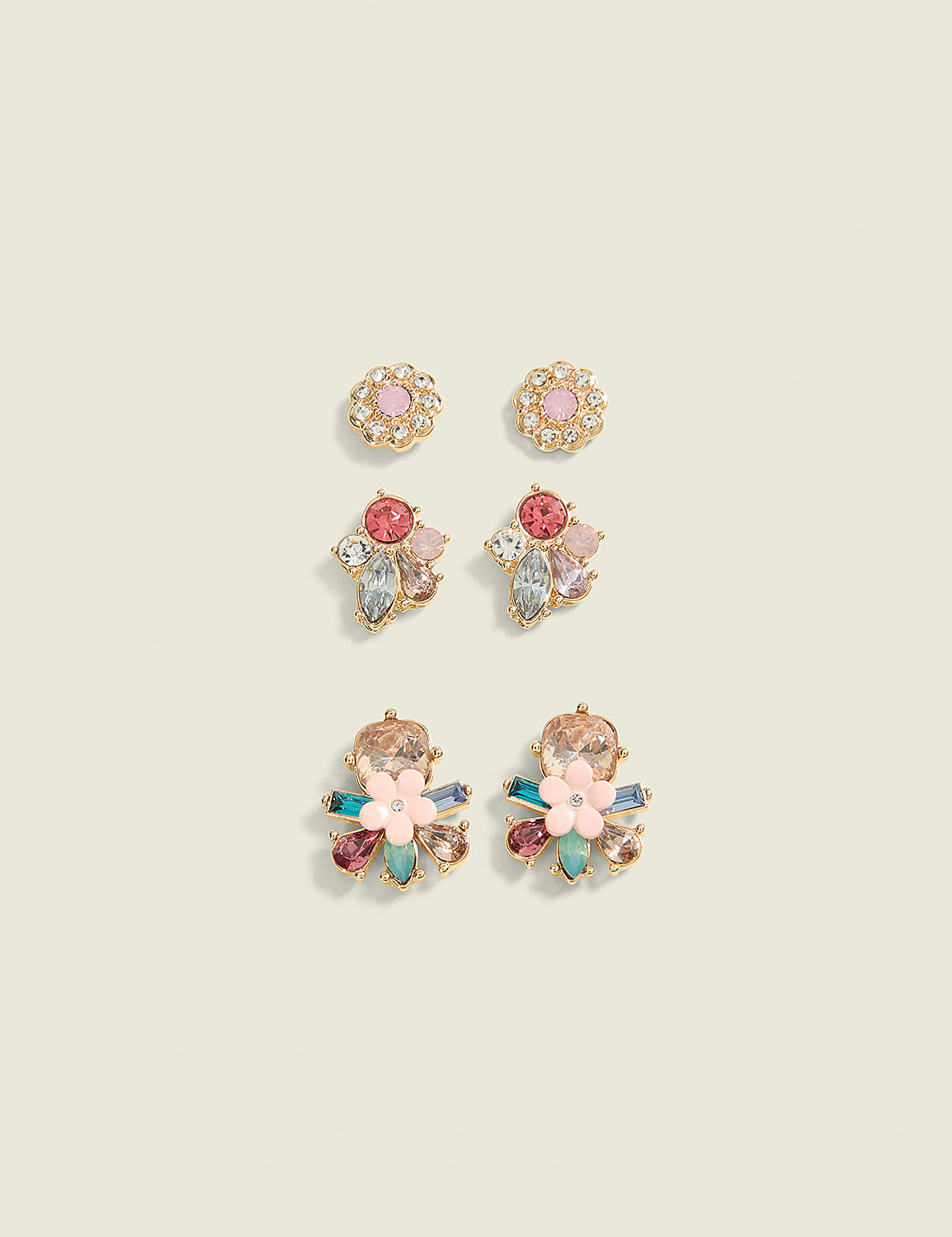 Flower Stud Earring 3-Pack Product Image 1
