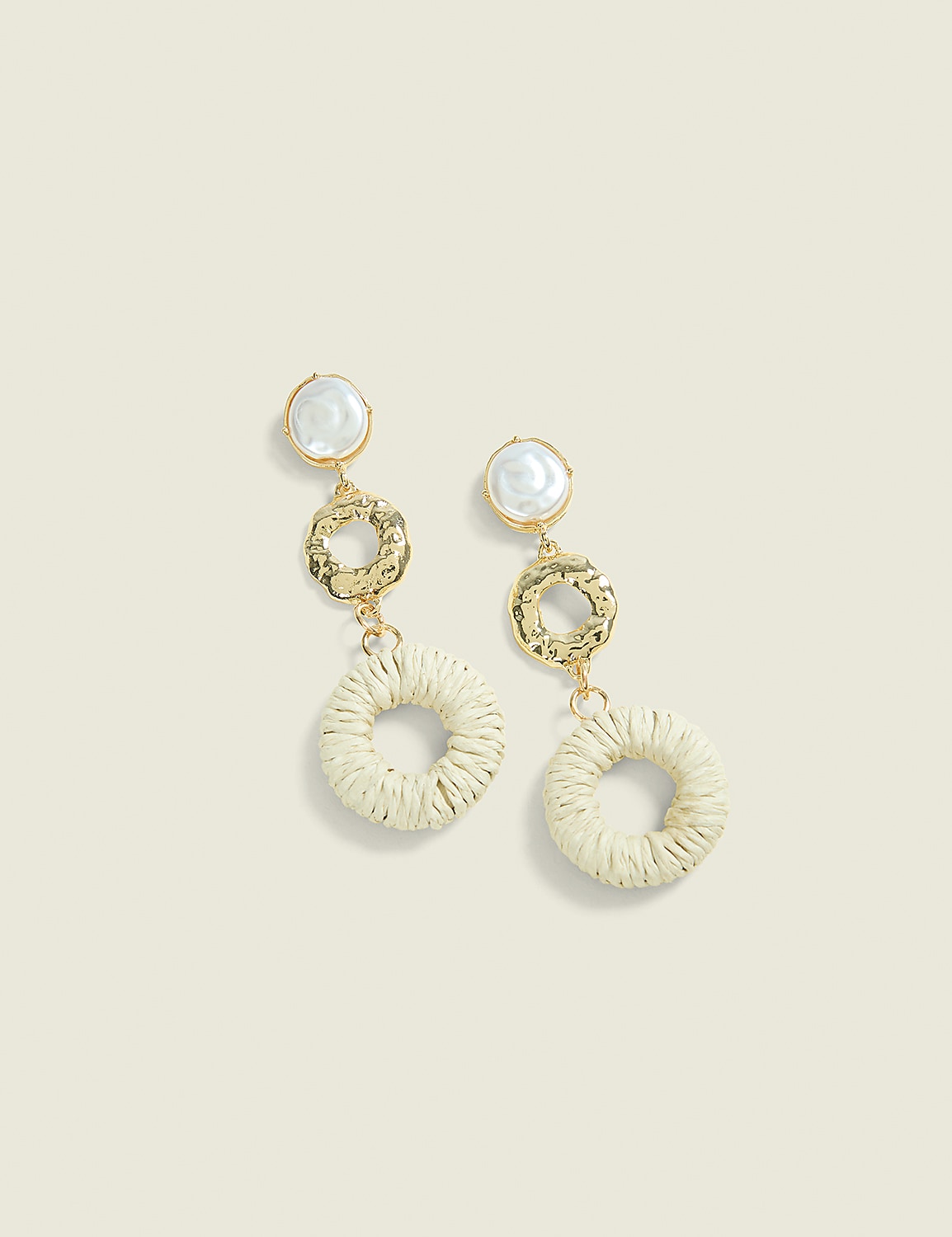 Tiered Raffia Drop Earrings Product Image 1