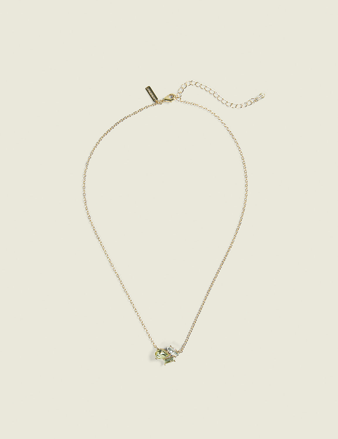 Green Imitation Stone Cluster Necklace Product Image 1
