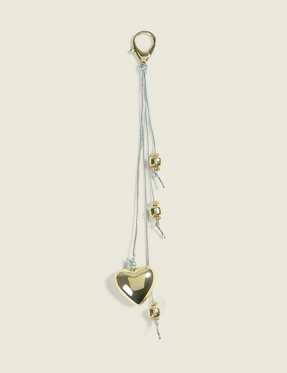 Mixed Metal Heart Bag Charm Product Image 1