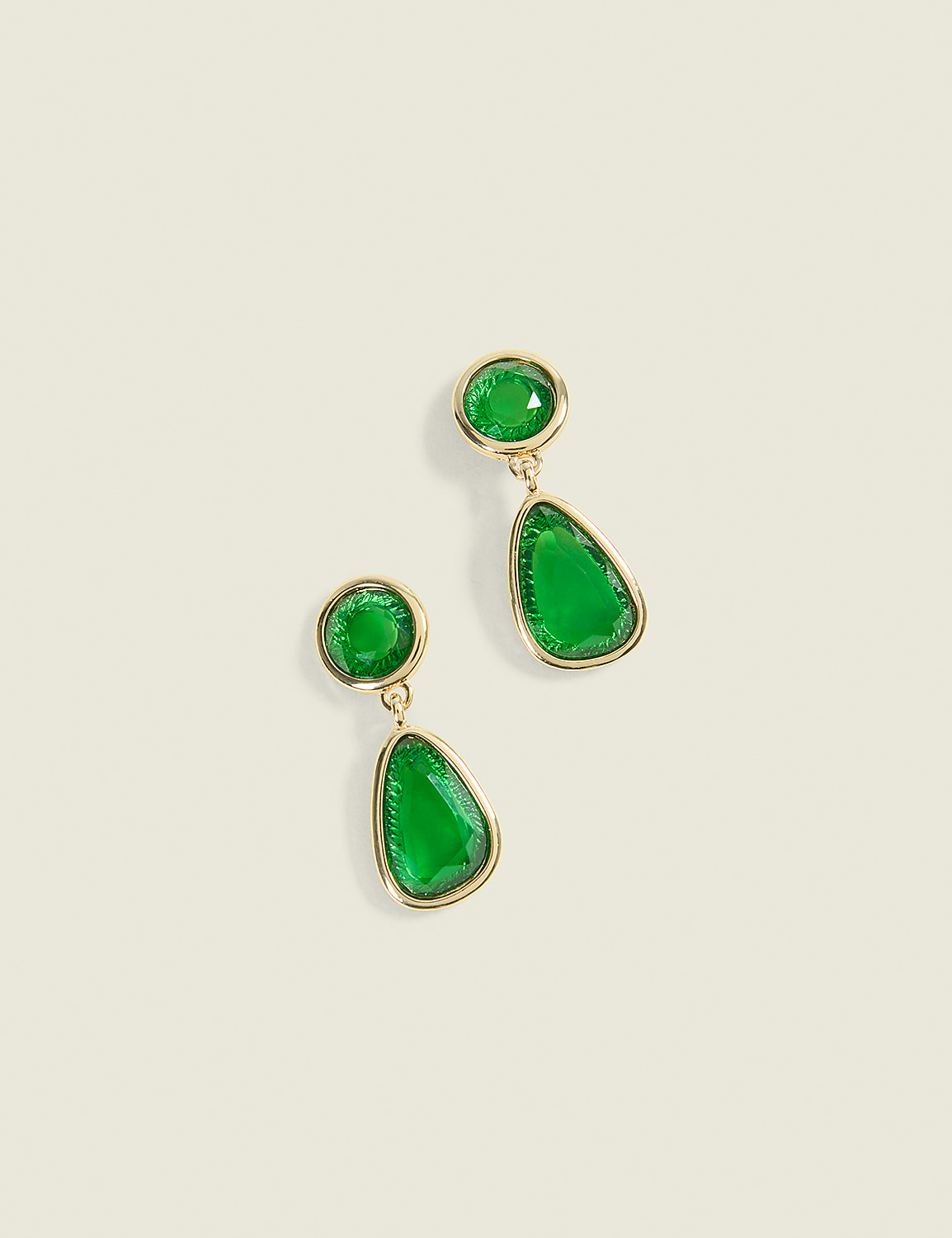 Green Imitation Stone Drop Earrings Product Image 1