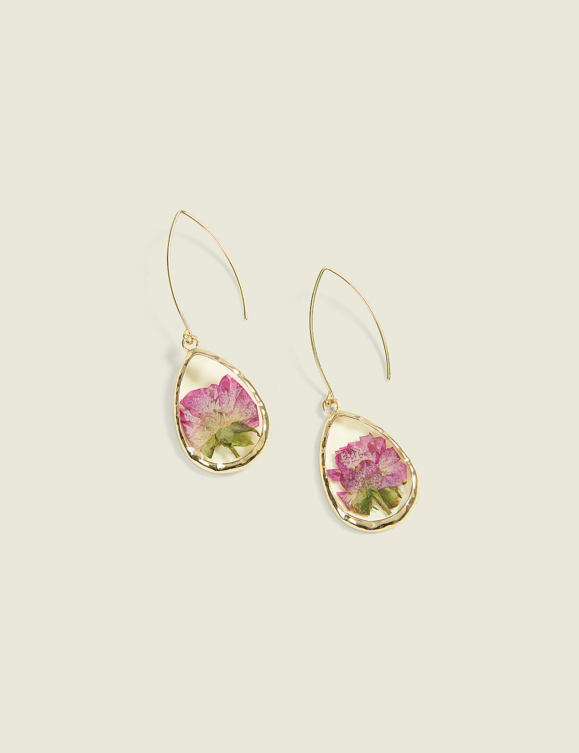 Pressed Flower Drop Earrings Product Image 1