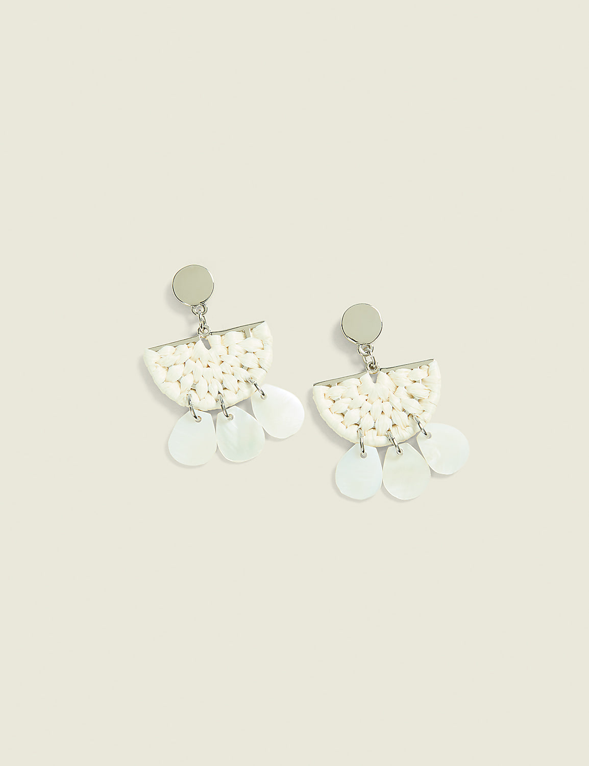 Half Circle Raffia Drop Earrings Product Image 1