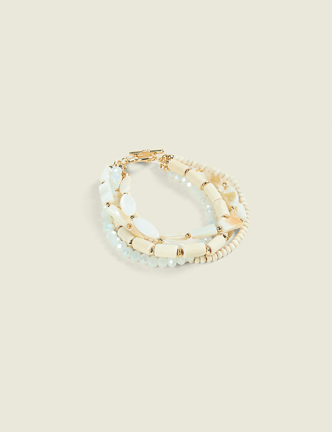 Braided Neutral Beaded Bracelet Product Image 1