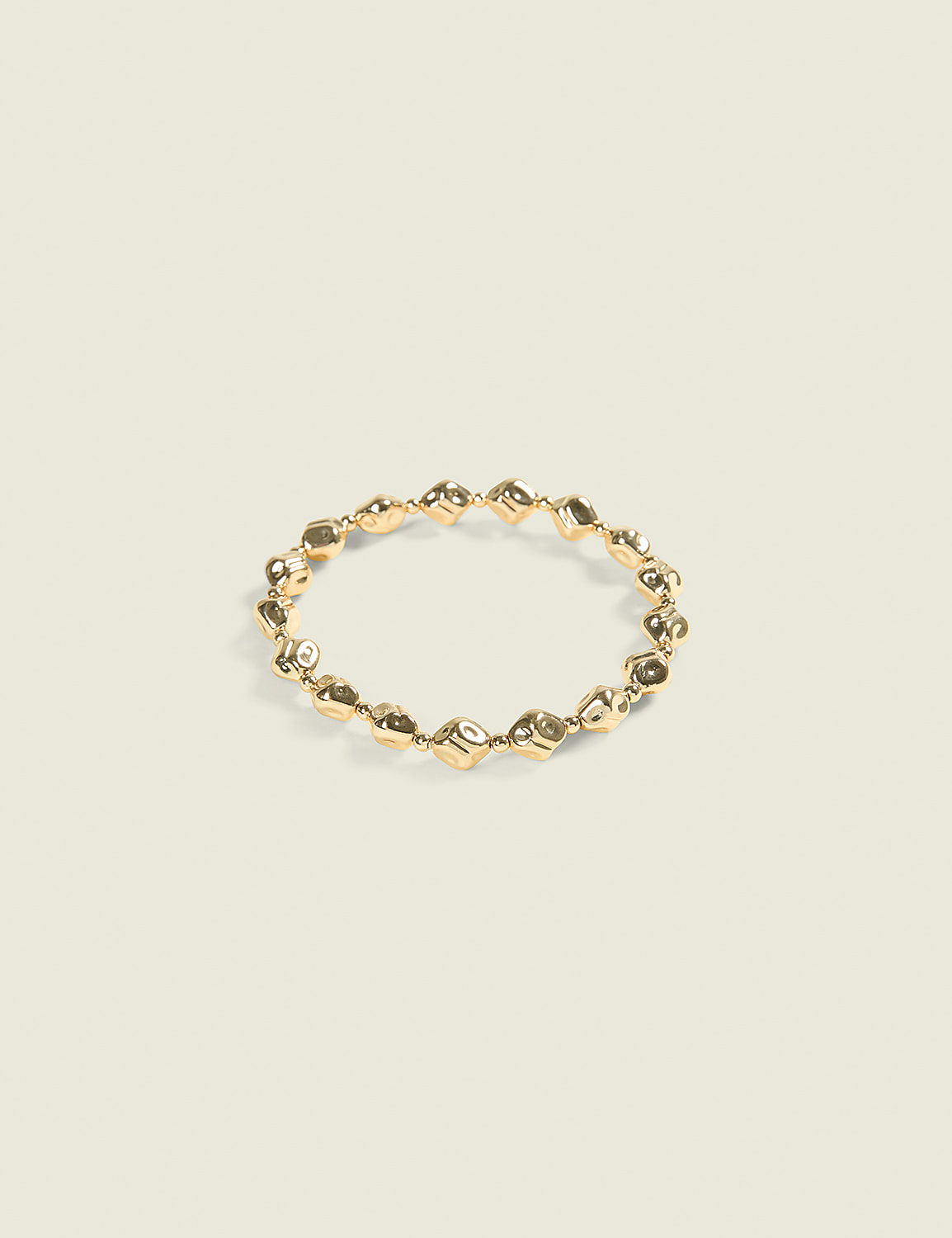 Mixed Texture Goldtone Stretch Bracelet Product Image 1