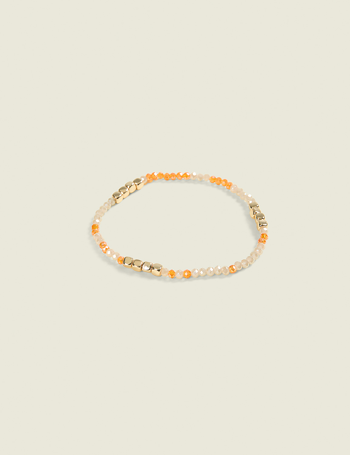 Orange & Goldtone Stretch Bracelet Product Image 1