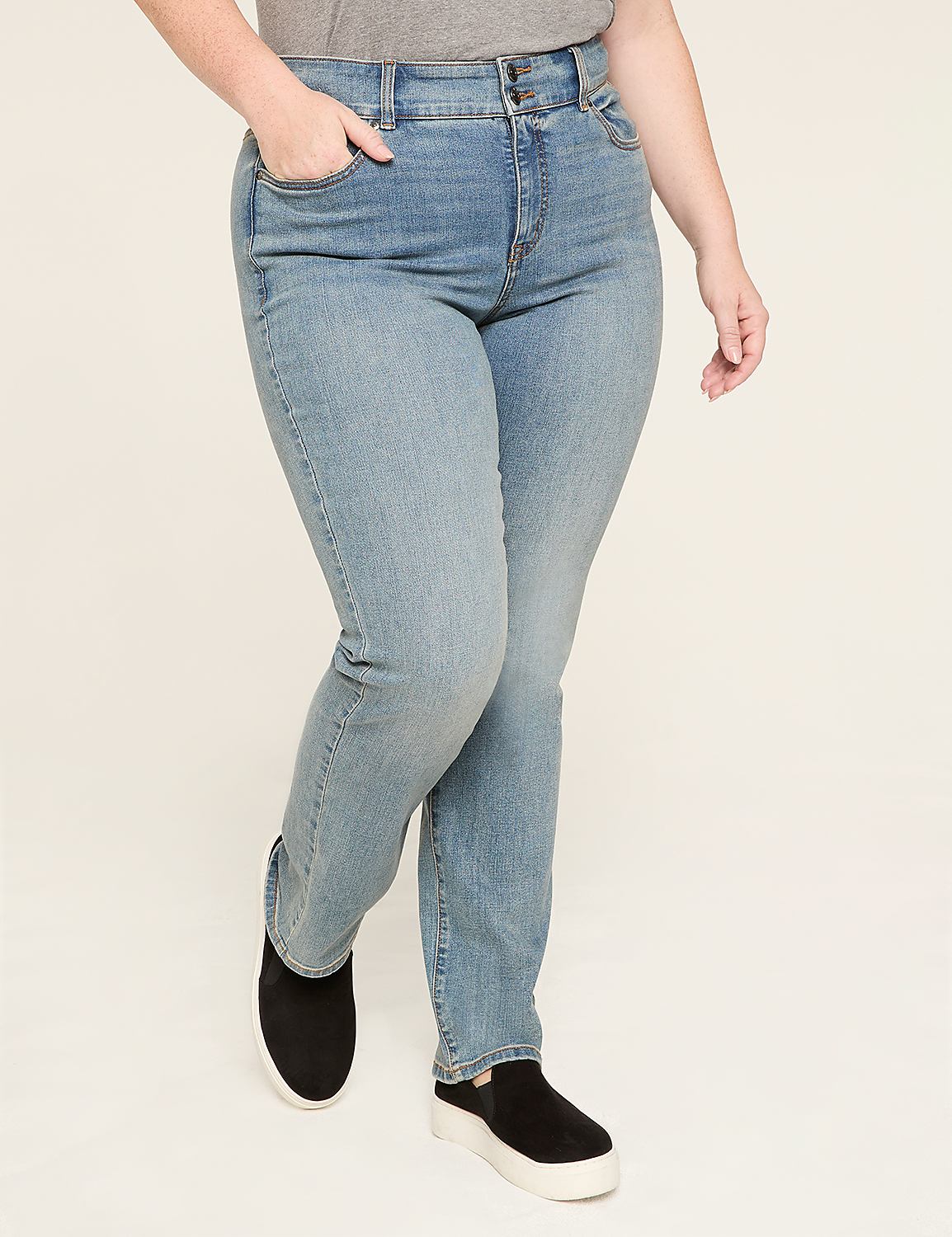 Tighter Tummy Fit High-Rise Straight Jean Product Image 1