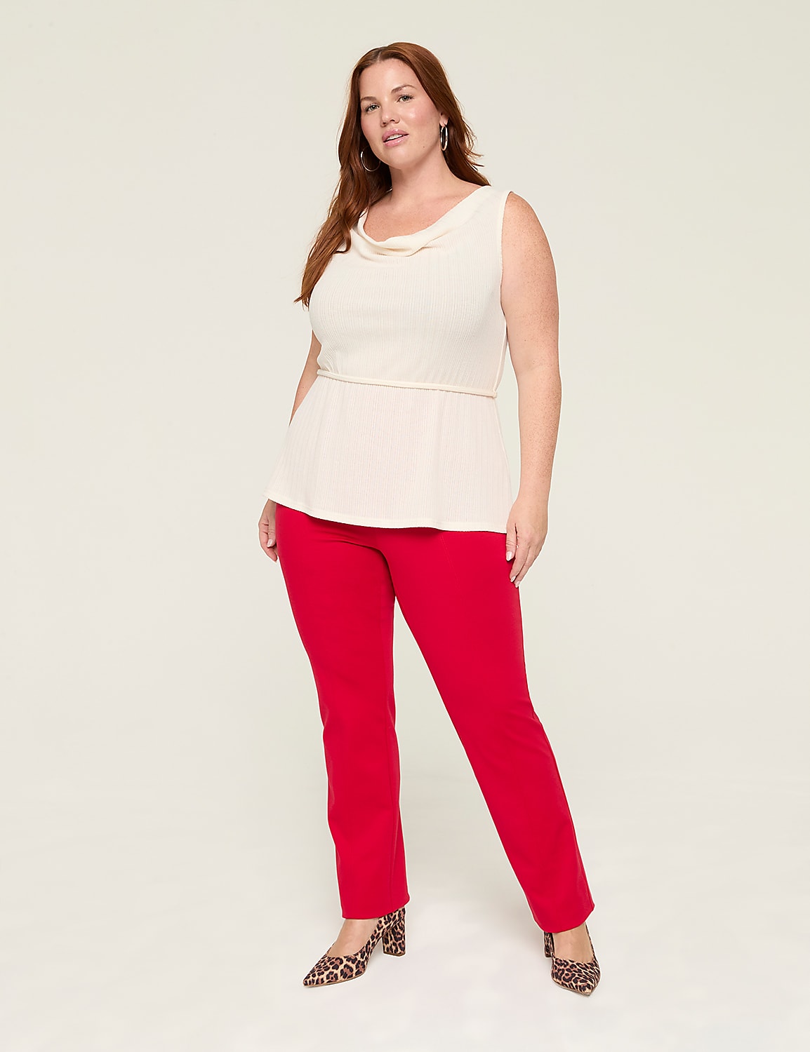 Ponte Pull-On Straight Leg Pant Product Image 3