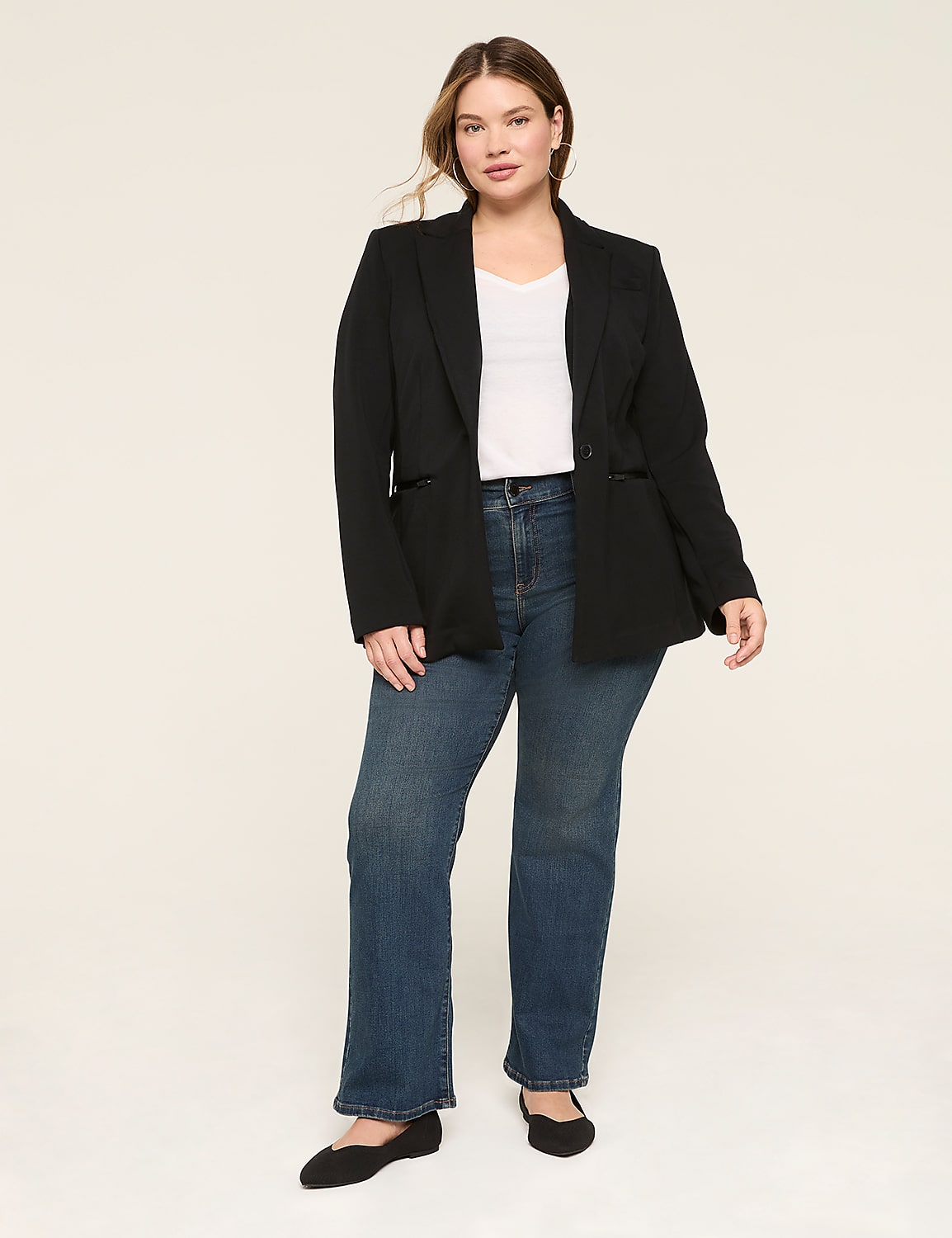 Journey Knit Blazer With Zipper Pocket Product Image 3