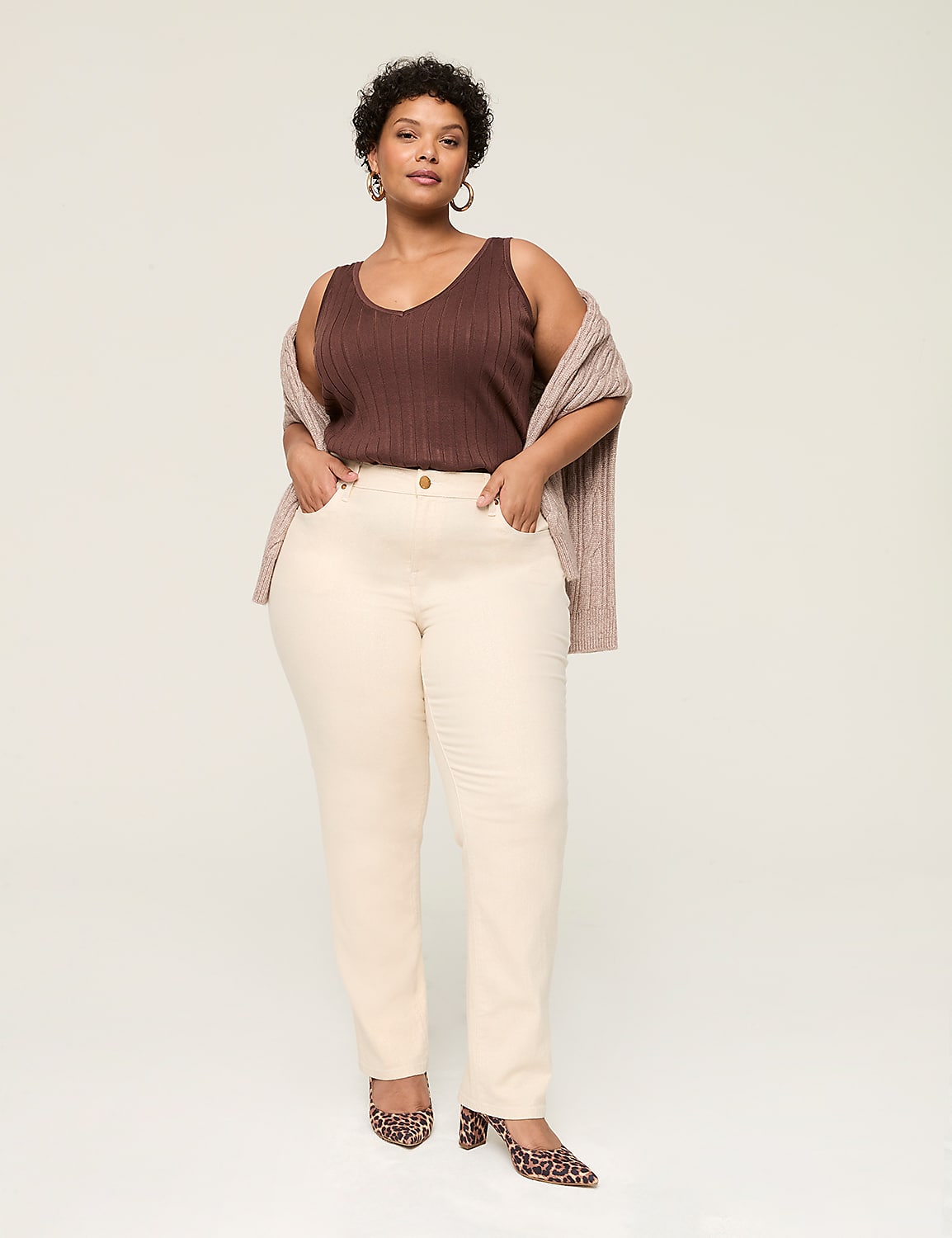 Lurex Shimmer Signature Fit Straight Jean Product Image 3